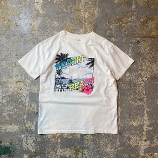 ヘインズ(Hanes)の80s Hanes tシャツ USA製 L ワイキキビーチ(Tシャツ/カットソー(半袖/袖なし))