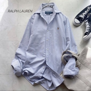 ラルフローレン(Ralph Lauren)のラルフローレン スリムフィット 水色 コットンシャツ XS オックスフォード(シャツ/ブラウス(長袖/七分))