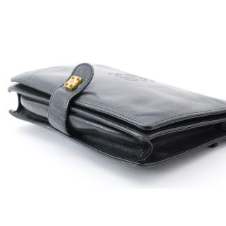 美品 ロエベ LOEWE クラッチバッグ セカンドバッグ 結婚 ブラック
