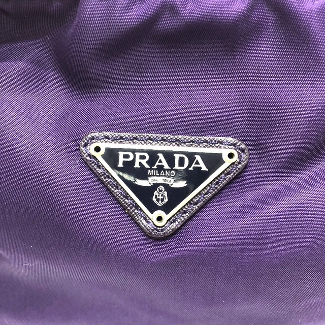 プラダ PRADA 小物入れ トライアングルロゴ 化粧ポーチ ポーチ ナイロン パープル 4