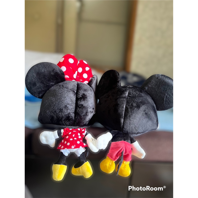 Disney(ディズニー)の【美品】ファンキャップ　ペア エンタメ/ホビーのおもちゃ/ぬいぐるみ(キャラクターグッズ)の商品写真