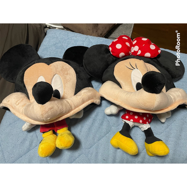 Disney(ディズニー)の【美品】ファンキャップ　ペア エンタメ/ホビーのおもちゃ/ぬいぐるみ(キャラクターグッズ)の商品写真