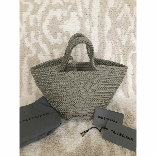 ◆美品◆ Balenciaga Ibiza ロゴ パッチ バスケット バッグ