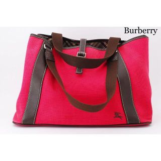 バーバリー(BURBERRY)のBurberry バーバリー　トートバッグ　赤　ピンク(トートバッグ)