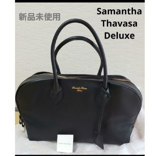 サマンサタバサデラックス(Samantha Thavasa Deluxe)の新品 未使用 サマンサタバサ デラックス  ミニボストンバッグ 黒(ハンドバッグ)