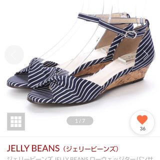 ジェリービーンズ(JELLY BEANS)の☆未使用☆《JELLY BEANS》ローウェッジターバンサンダル(サンダル)