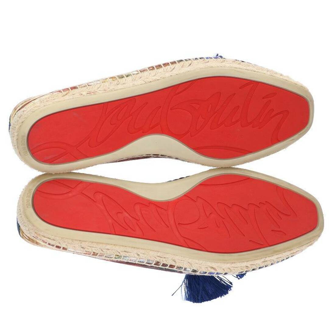 Christian Louboutin(クリスチャンルブタン)のクリスチャンルブタン  NANOU TASSEL FLAT タッセル付きキャンバススリッポン  メンズ 40 メンズの靴/シューズ(その他)の商品写真