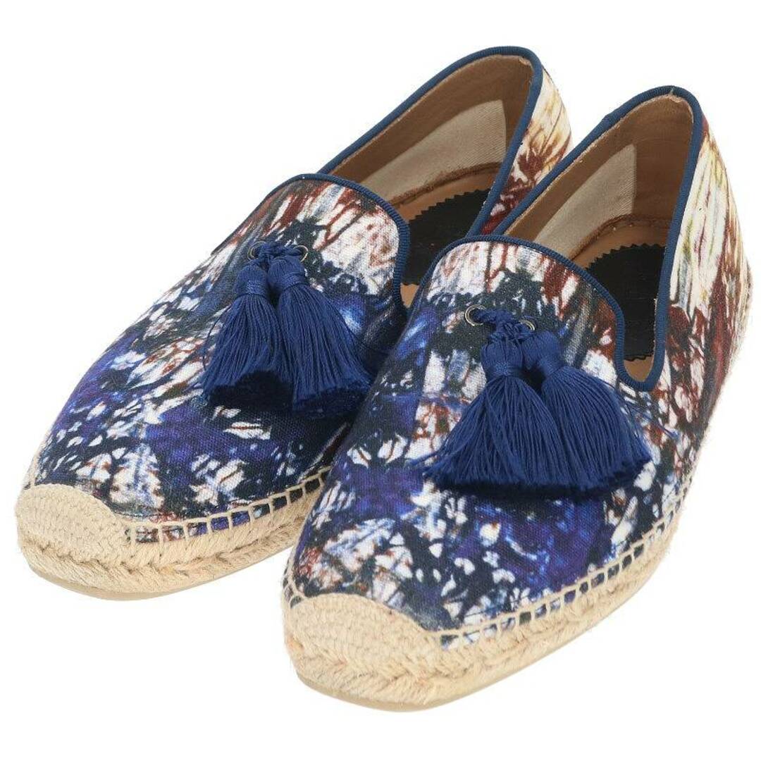 Christian Louboutin(クリスチャンルブタン)のクリスチャンルブタン  NANOU TASSEL FLAT タッセル付きキャンバススリッポン  メンズ 40 メンズの靴/シューズ(その他)の商品写真