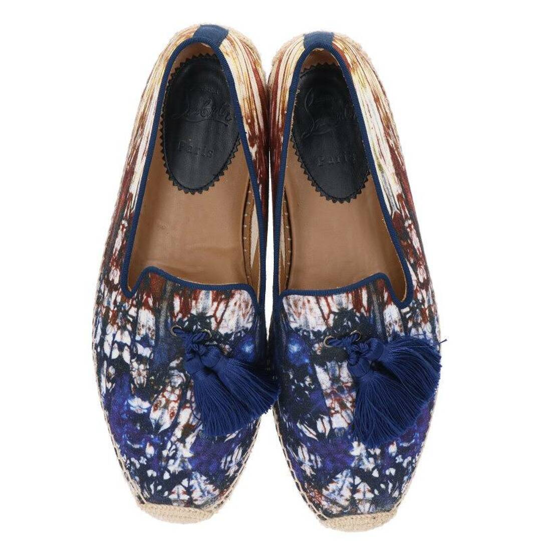 Christian Louboutin(クリスチャンルブタン)のクリスチャンルブタン  NANOU TASSEL FLAT タッセル付きキャンバススリッポン  メンズ 40 メンズの靴/シューズ(その他)の商品写真