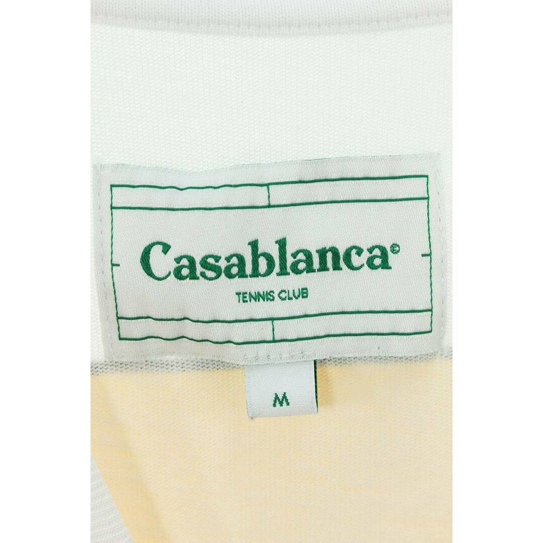 美品 カサブランカ CASABLANCA Tシャツ カットソー ロゴ コットン トップス メンズ L ホワイト