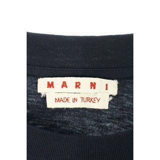 マルニ 21AW THJE0211X5 イタリックロゴ刺繍Tシャツ メンズ 46