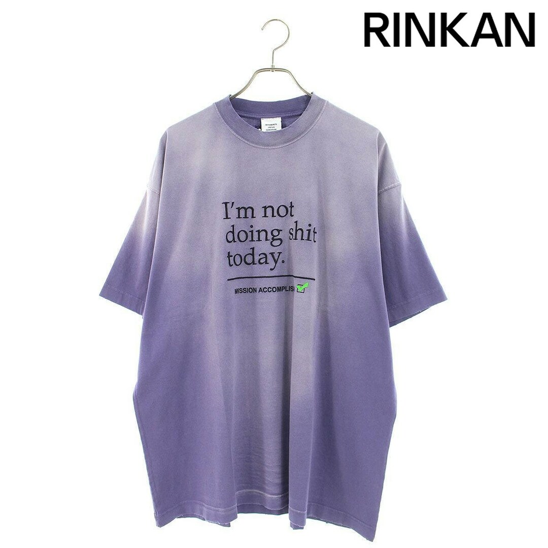 ヴェトモン  23SS  UE63TR320L NotDoingShitTodayオーバーサイズTシャツ  メンズ S