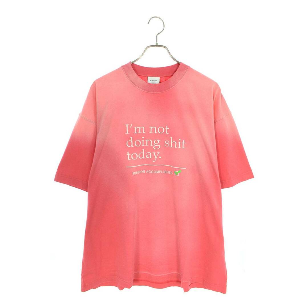 ヴェトモン  23SS  UE63TR320P NotDoingShitTodayオーバーサイズTシャツ  メンズ XS