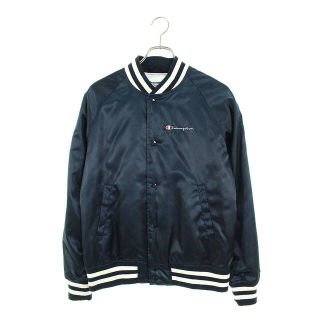 シュプリーム 13SS Champion Satin Jacket ロゴ刺繍サテンジャケット