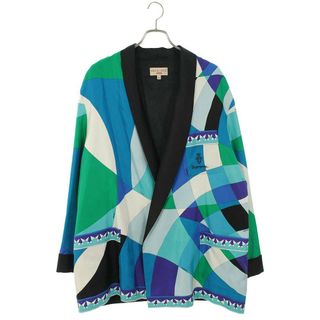 シュプリーム(Supreme)のシュプリーム ×エミリオプッチ EMILIO PUCCI  21SS  Silk Smoking Jacket 総柄シルクスモーキングジャケットブルゾン メンズ XL(ブルゾン)