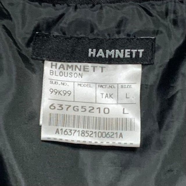 HAMNETT】ハムネット ダウンジャケット ミリタリー ブラック フード