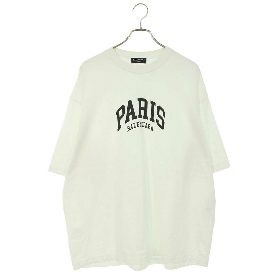 バレンシアガ 612966 TLVL7 PARISプリントオーバーサイズTシャツ