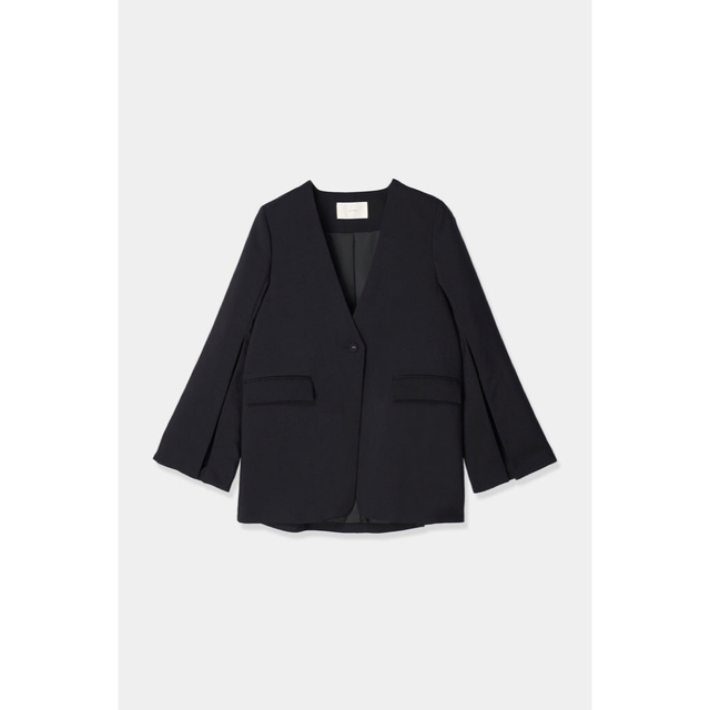 louren slit sleeve jacket (black)