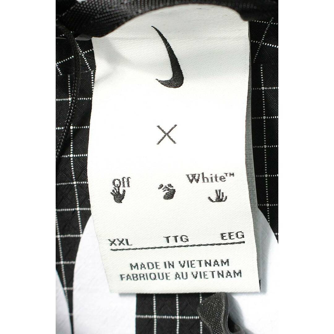 ナイキ ×オフホワイト OFF-WHITE  AS NRG OFF-WHITE JACKET DN1750-010 ロゴ刺繍ナイロンフーデットジャケット メンズ XS