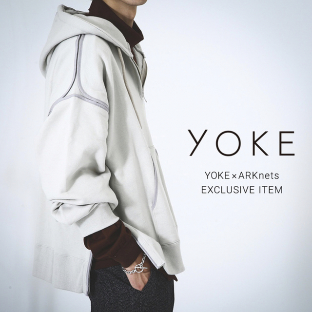 YOKE OVERSIZED PIPING HALF ZIP PARKA