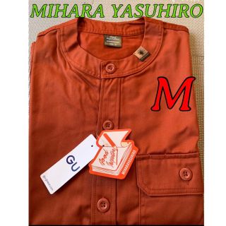 ミハラヤスヒロ(MIHARAYASUHIRO)のミハラヤスヒロ gu コラボ商品　ベースボールシャツ　M 5分袖　未使用オレンジ(Tシャツ/カットソー(半袖/袖なし))