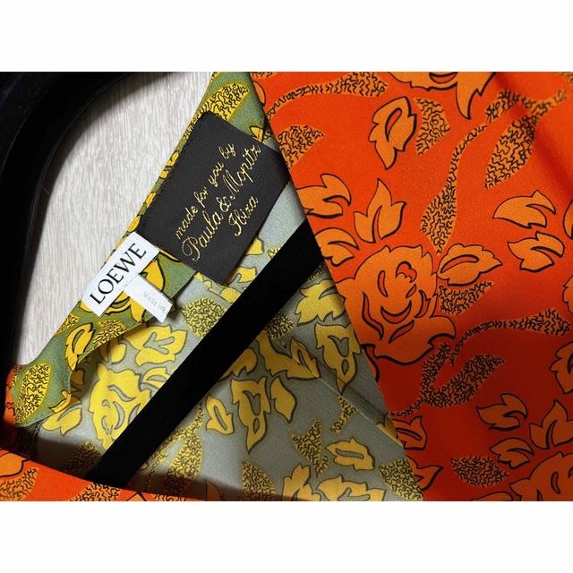 美品✨LOEWE　ロエベ　ワンピース　レザー　牛革　半袖　スペイン製　ロング　黒 ロエベワンピースLOEWE