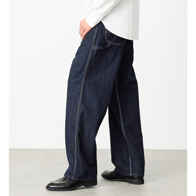 Lee(リー)のLee DUNGAREES ペインターパンツ インディゴブルー　Lサイズ メンズのパンツ(デニム/ジーンズ)の商品写真