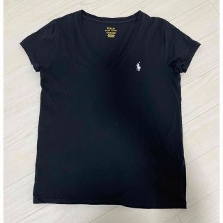 ポロ(POLO（RALPH LAUREN）)のpolo tシャツ vネック　ブラック　sサイズ(Tシャツ(半袖/袖なし))