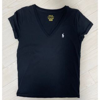 ポロ(POLO（RALPH LAUREN）)のpolo tシャツ vネック　ブラック　xsサイズ(Tシャツ(半袖/袖なし))