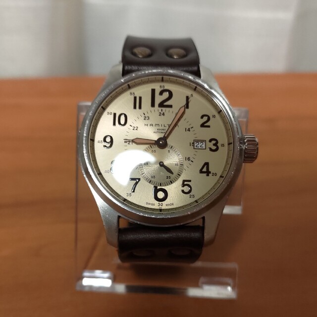 Hamilton ハミルトン H7065505 カーキ フィールド オフィサー 高品質の