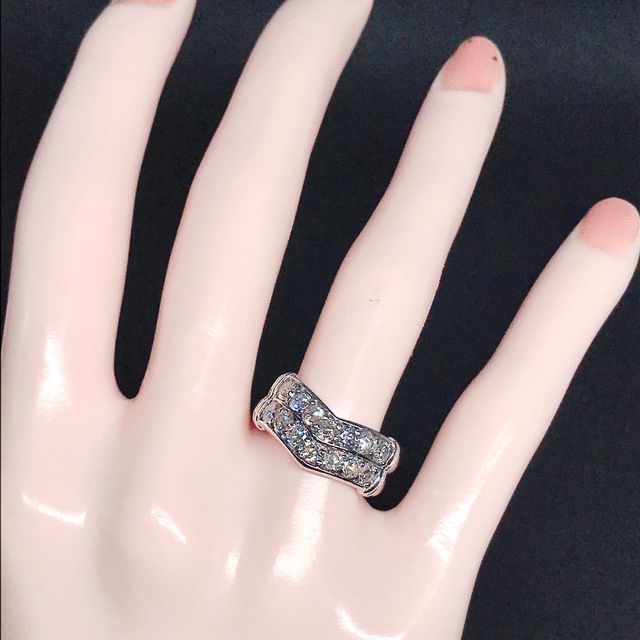 1.50ct ダイヤモンドリング PT900 V字 エタニティ ダイヤ オンライン