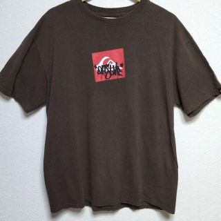 古着 Tシャツ XL  ブラウン メキシコ製 クイックシルバー　ビックサイズ(Tシャツ/カットソー(半袖/袖なし))