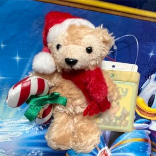 ダッフィー(ダッフィー)のタグ類有　初期　ダッフィー  ストラップ  2006年  クリスマス (キャラクターグッズ)