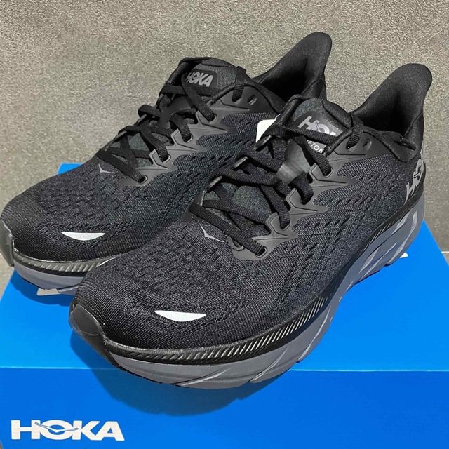 HOKA ONE ONE(ホカオネオネ)の【新品】HOKA  ホカ CLIFTON8 クリフトン8 ブラック 26.5cm メンズの靴/シューズ(スニーカー)の商品写真