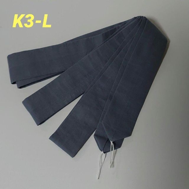《K3-L》モスリン腰紐 245㎝ グレー　新品　ハンドメイド レディースの水着/浴衣(和装小物)の商品写真