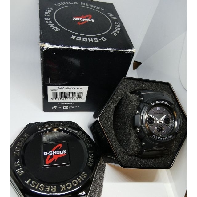 G-SHOCK(ジーショック)の【美品】カシオ G-SHOCK AWG-M100B-1A タフソーラー 腕時計 メンズの時計(腕時計(アナログ))の商品写真