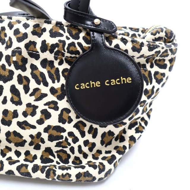 Cache Cache(カシュカシュ)のカシュカシュ アンビリオン レオパード柄 豹柄 キャンバス ミニトートバッグ レディースのバッグ(トートバッグ)の商品写真