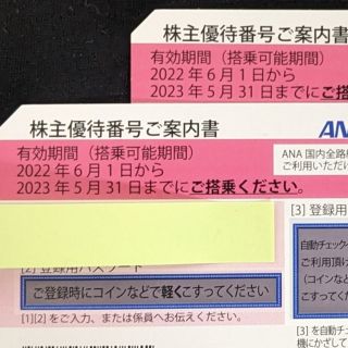 エーエヌエー(ゼンニッポンクウユ)(ANA(全日本空輸))のANA 株主優待券✕2枚(その他)