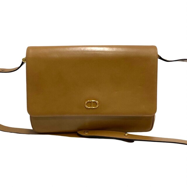 極 美品 Christian Dior ディオール ヴィンテージ CD ロゴ 金具 レザー