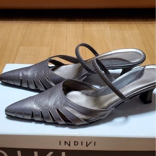 インディヴィ(INDIVI)のINDIVIインディヴィ　ミュールパンプス　サンダル35エイゾー　コカ　サバサバ(ミュール)