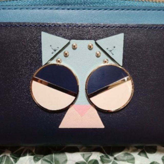 【激レア品新品未使用品】ケイトスペード　子猫レザージップ長財布
