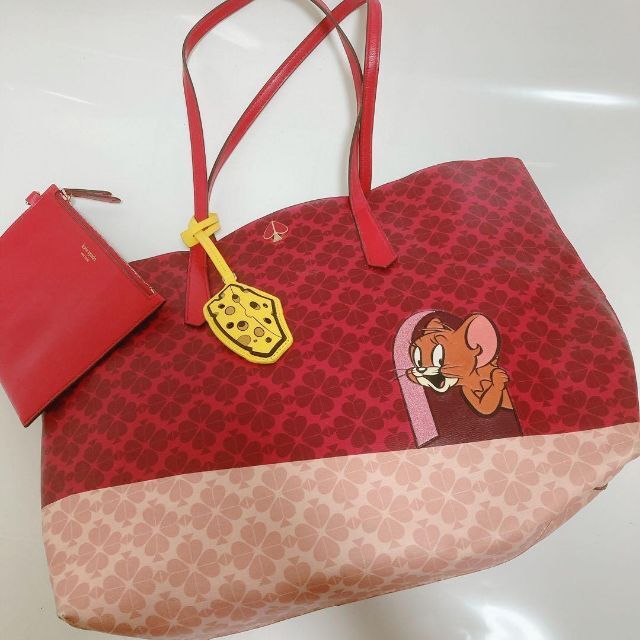 美品 ケイトスペード Kate Spade トムとジェリー トートバッグ
