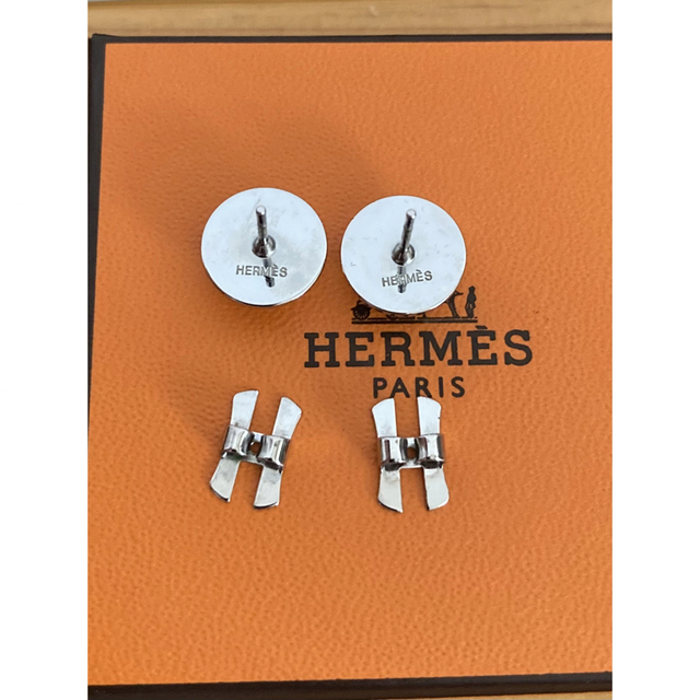 Hermesエルメス　エクリプス　ピアス　イエロー/シルバー 2