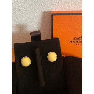 エルメス(Hermes)のHermesエルメス　エクリプス　ピアス　イエロー/シルバー(ピアス)