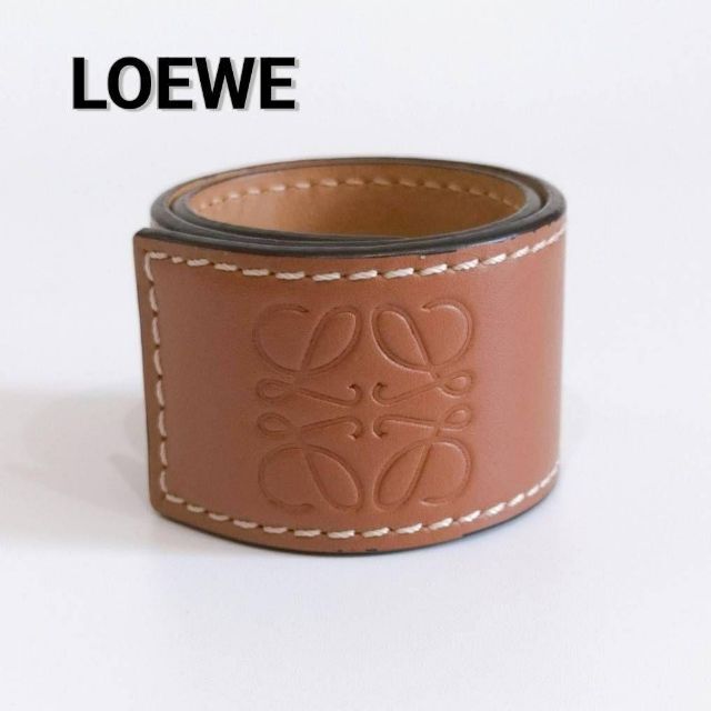 LOEWEロエベ レザー スモールスラップ ブレスレット 定番 レディース LOEWE