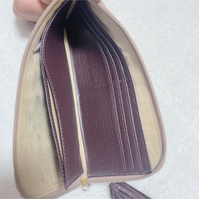 ATAO❤️リモヴィトロ 長財布 L字ファスナー ステンドカラー タッセル レディースのファッション小物(財布)の商品写真