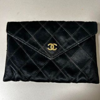 シャネル(CHANEL)のCHANEL シャネル サテン ビコローレ 財布 ココマーク マトラッセ 黒(財布)