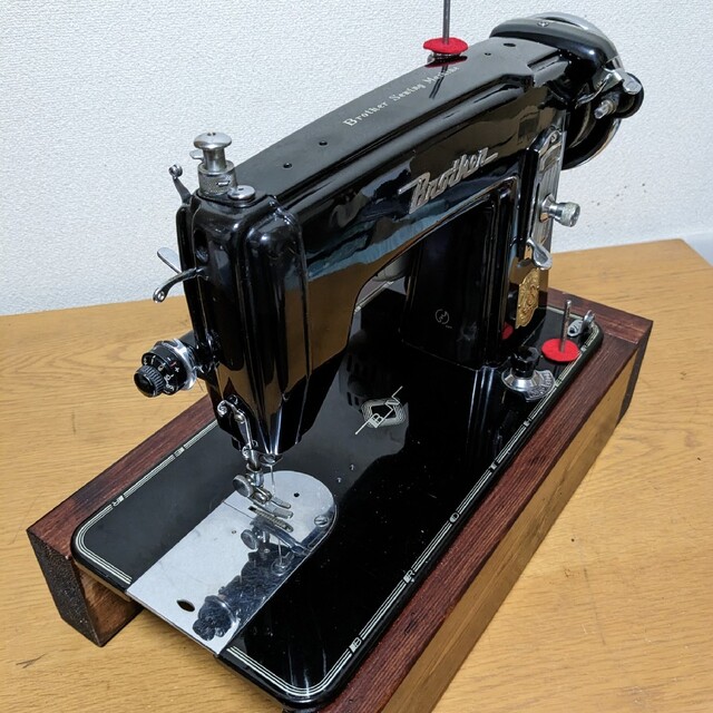 アンティークミシン ブラザー 角型黒 電動モーター レザークラフト に