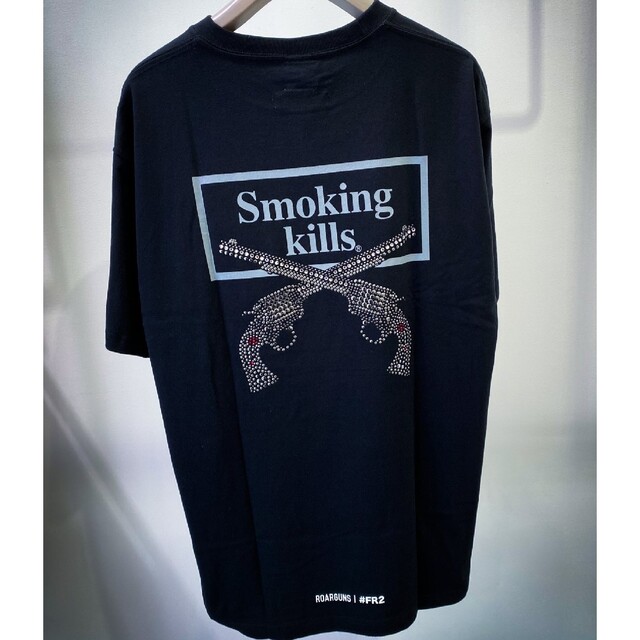 新品 FR2 × roarguns Tシャツ L 黒 Smoking killsFR2月桃
