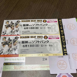 野球チケット2枚　阪神対ソフトバンク戦(野球)